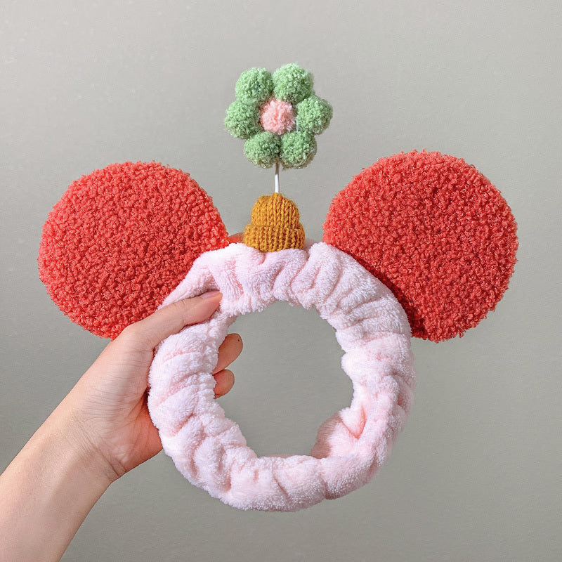 Cute female face wash hair band
