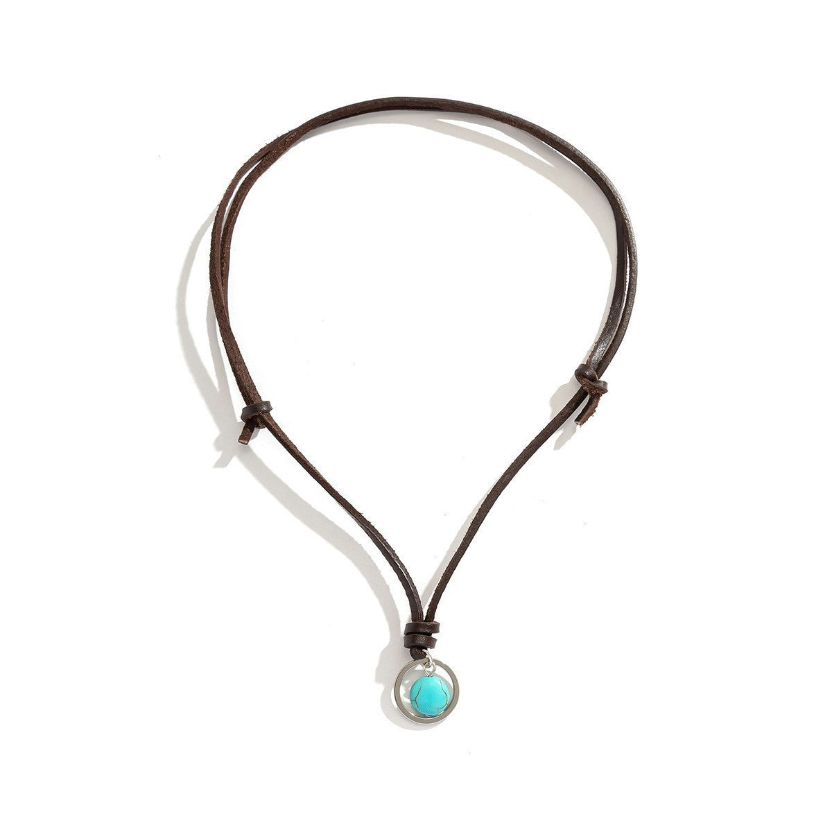 Retro Personalized Design Green Stone Necklace